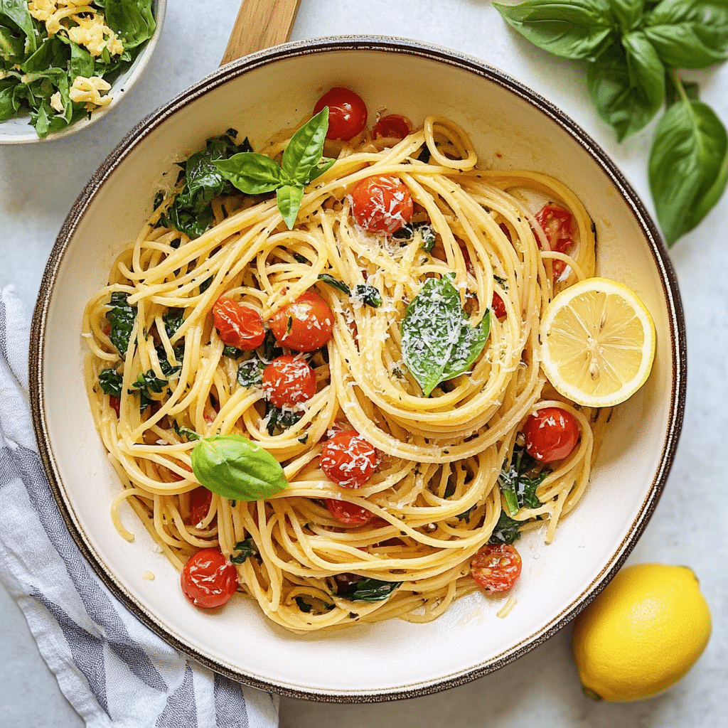 Serving suggestion for Meghan Markle pasta recipe
