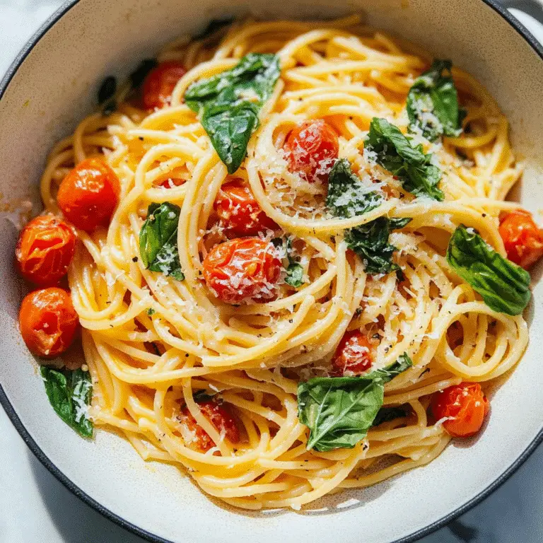 Meghan Markle pasta recipe served elegantly with tomatoes and garlic