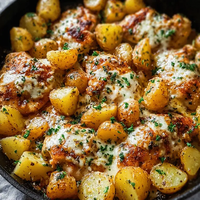 Garlic Parmesan Chicken and Potatoes on sheet pan