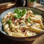Creamy One Pot Boursin Pasta with garlic and herbs